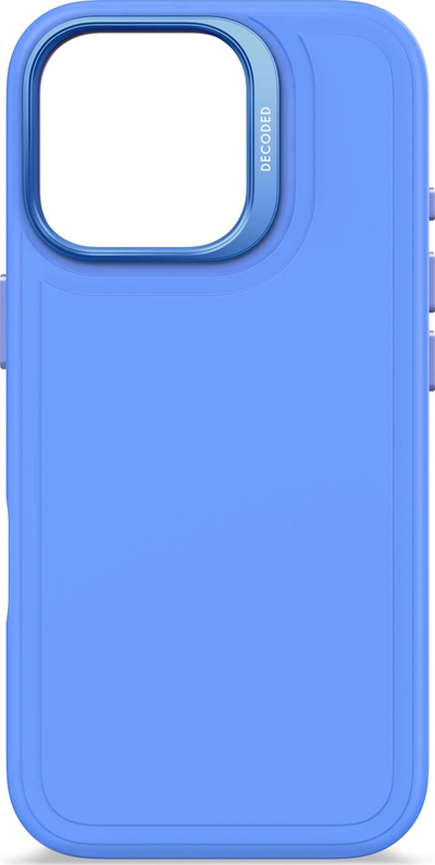 Këllëf telefoni Decoded Antimicrobial Silicone Stacks për iPhone 16, MagSafe, silikon, blu