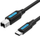 Kabllo printeri Vention USB C në USB B 2.0, 1m, 2A, i zi