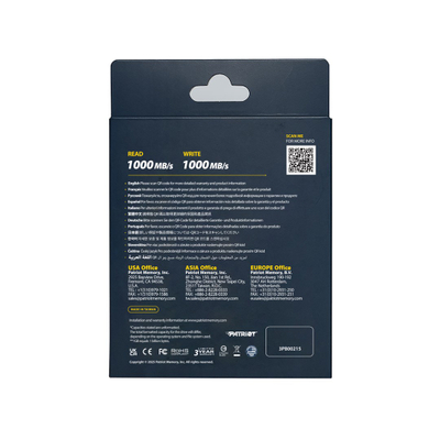 SSD i jashtëm Patriot Transporter Lite, 1TB, USB 3.2 Gen 2 USB C, i zi