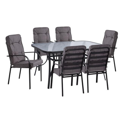 Set Tavolinë 7 pjesë HM10561.01 150×90×72 cm, gri