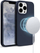 Kopertinë Crong Color Cover Magnetic për iPhone 13 Pro Max, MagSafe, silikoni, blu navy
