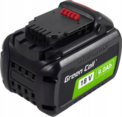 Bateri veglash Green Cell DCB547, 18V, 9Ah Li-Ion, e zezë