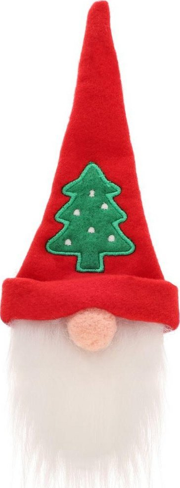 Mbulesë dekorative Krishtlindjesh Santa Claus për shishe, takëme edhe peceta, poliestër, e kuqe