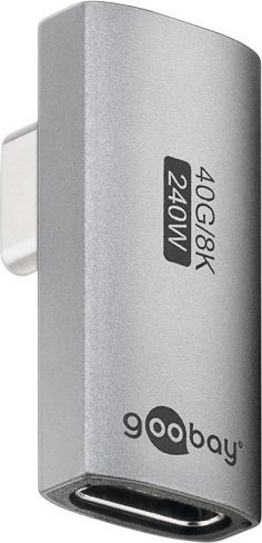 Adaptues USB Goobay 74443 USB C në USB C, 40 Gbit/s, 240W, argjendtë