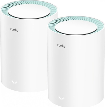 Sistem Mesh Wi‑Fi Cudy M1300, 2 copë, dual band 2.4 GHz 5 GHz, i bardhë