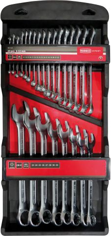Set çelësa të kombinuar Modeco MN-51-255, 25 copë, 6-32mm, ngjyrë argjendi