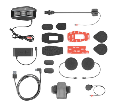 Интерком за мотоцикл Interphone U-Com 16, Bluetooth 5.0, IP67, црн