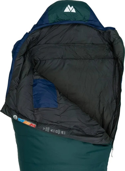 Qese fjetje Volven Polaris Evo Left, pupla rosë 300g, limit 2°C, jeshile e errët