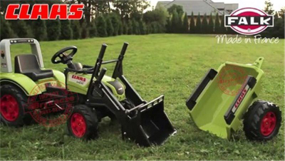 FALK Claas Arion 430 Педален Трактор со Натоварувач и Приколка