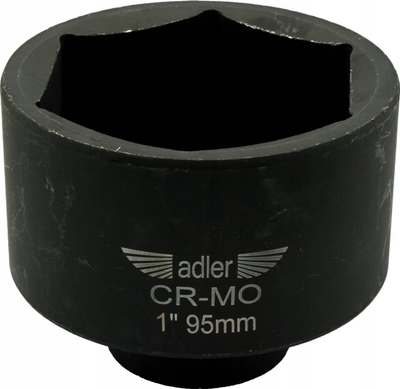 Kokë çelësi goditës Adler 1", CR-MO, 95mm, e zezë