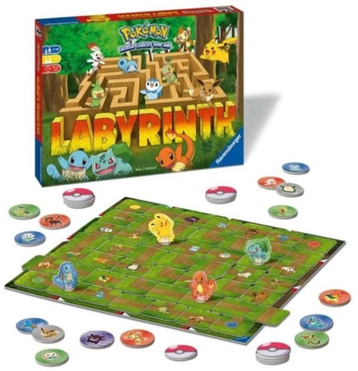 Lojë tavoline Ravensburger Labyrinth Pokémon, 2 4 lojtarë, 7 99 vjeç, shumëngjyrëshe