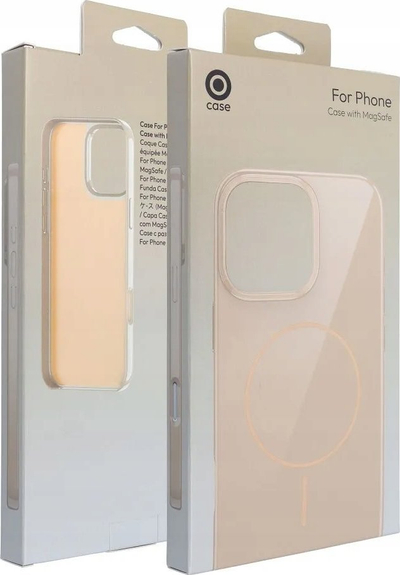 Капак за телефон OEM Glossy Mag, за iPhone 14 Plus, MagSafe, Desert Gold