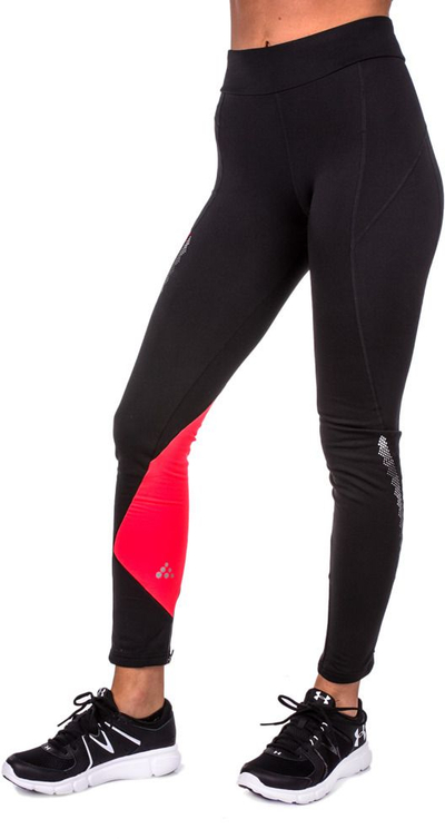 Gete leggings për femra Craft Brilliant 2.0 Thermal, XS, të zeza / kuqe