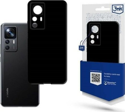Kllëf telefoni 3MK Matt Case për Xiaomi 12T 12T Pro, i butë, i zi mat