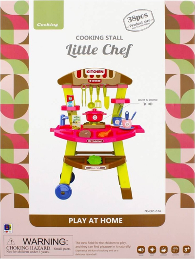 Kuzhinë lodër MEGA CREATIVE Little Chef 478617, me bateri, 38 gjëra, shumëngjyrëshe