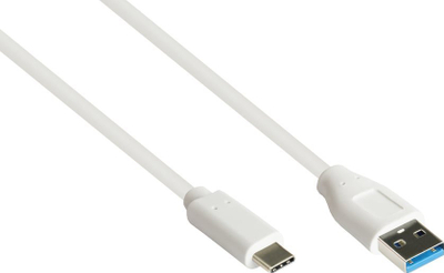 Kabllo USB Alcasa 2831-AC010W, USB 3.2 Gen 2, 1m, USB A me USB C, e bardhë