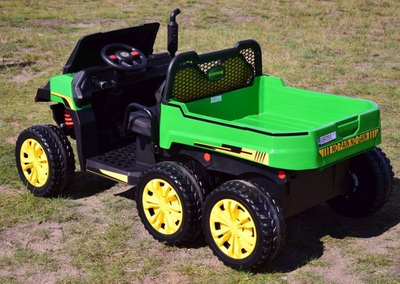 Kamion elektrik për fëmijë Ramiz Car Farmer 4x4, 2 vende, audio, jeshil