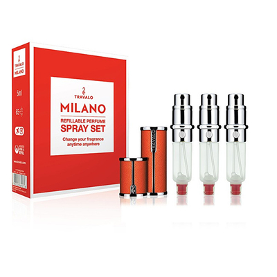 Set shishesh për parfum Travalo Milano, 3 copë nga 5 ml, portokalli, unisex