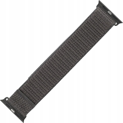Rrip ore FIXED Nylon Sporty për Apple Watch Ultra 49mm, mbyllje me velcro, gri e errët