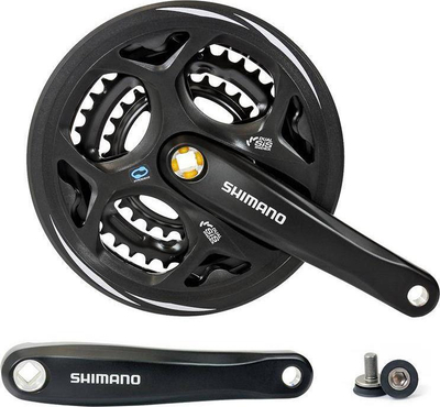 Set zinxhirësh biçiklete Shimano Altus FC-M311, square taper, 7/8 marshe, i zi