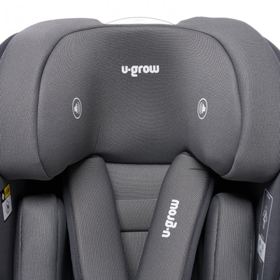 Sediolje makine U-Grow Goldfix Plus, ISOFIX, R129, poliester, gri