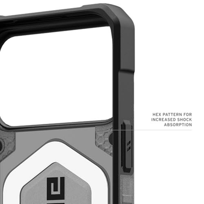 Mbulesë telefoni UAG Pathfinder Clear për iPhone 17 Pro Max, MagSafe, rezistencë ushtarake, gri e zezë