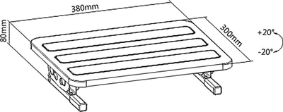 Mbajtëse këmbësh Maclean MC-831, ergonomike, lartësi e rregullueshme, e zezë