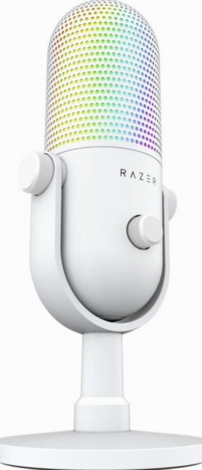 Mikrofon USB Razer Seiren V3 Chroma, kondensator superkardioid, RGB, i bardhë