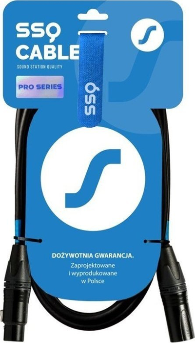 Kabllo audio XLR SSQ XX3 PRO, 3m, me konektorë Neutrik, e zezë