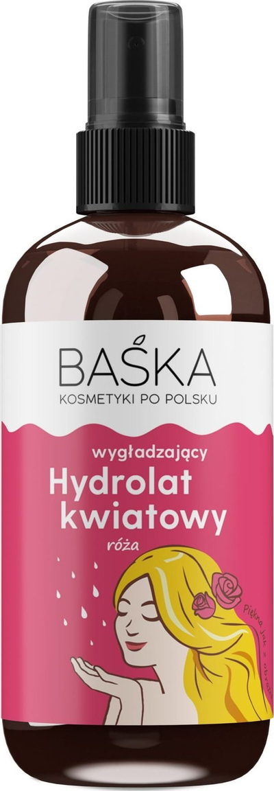 Hidrolat lulesh për fytyrë BAŚKA, trëndafil, lëmues, 100 ml