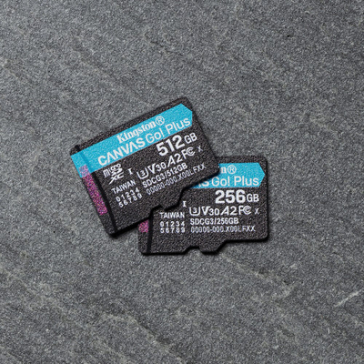 Kartë e memories Kingston Canvas Go Plus, MicroSD, 256 GB, Class 10 + përshtatës SD