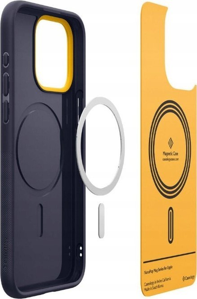 Mbrojtëse telefoni Spigen Caseology Nano Pop Mag për iPhone 15 Pro Max, përputhet me MagSafe, TPU, blu navy