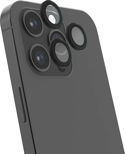 Xham mbrojtës kamere JCPal Preserver për iPhone 15 Pro, super i hollë, Stellar Black