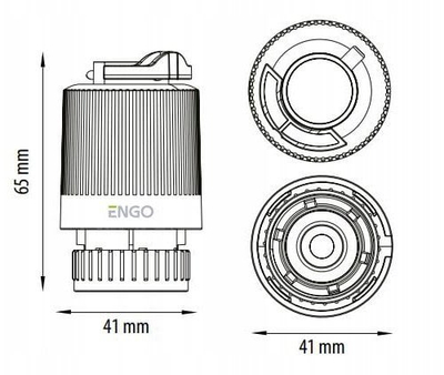 Термички актуатор Salus Engo 287, 230V, врска M28x1.5, бел