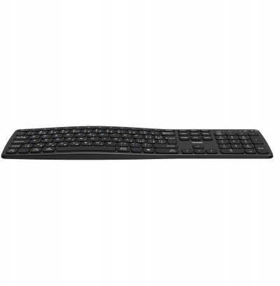 Tastierë wireless Yenkee YKB 2100CS, ergonomike, me mbështetëse pëllëmbe, e zezë