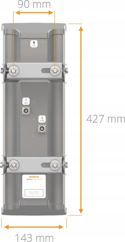 Antene sektoriale Mimosa N5 45x2, 4.9 6.4GHz, 19dBi, e bardhë