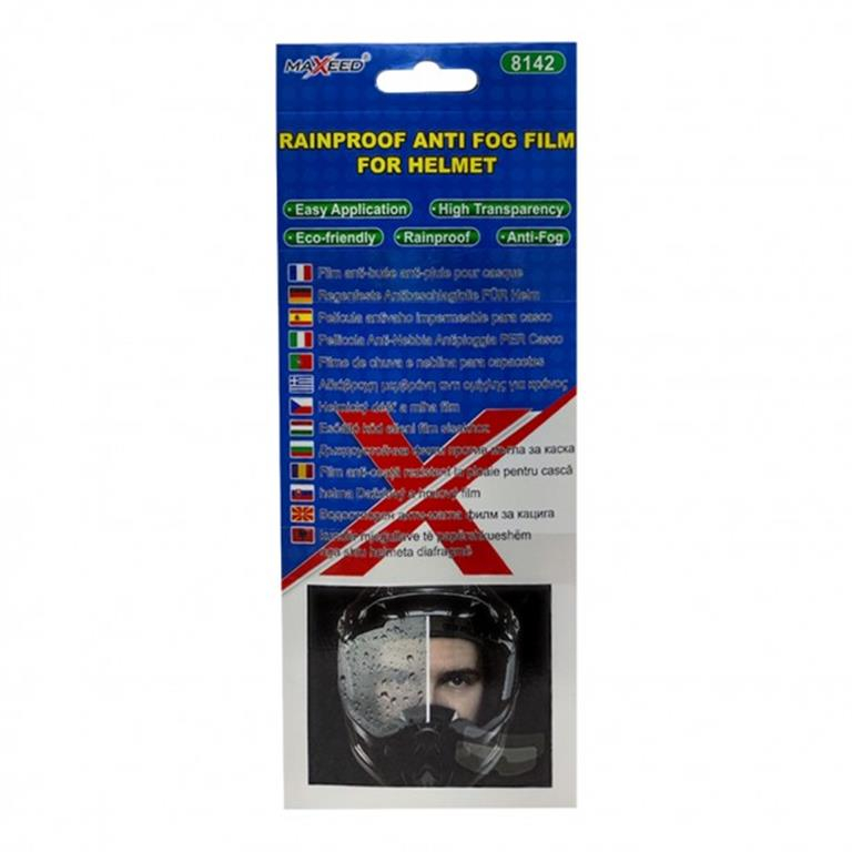Folie mbrojtës anti-shi dhe anti-avull për helmetë. MAXEED