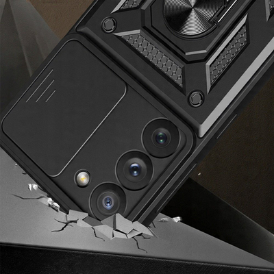 Mbrojtëse telefoni Defender për Samsung Galaxy S23, plastike, e zezë