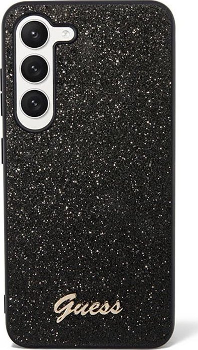 Kllëf telefoni Guess Galaxy S23 Fixed Glitter, TPU, me shkëlqim, i zi