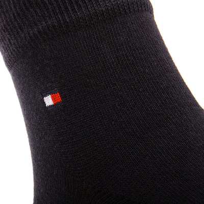 Çorape Tommy Hilfiger Low Cut, set me 2 palë, pambuk, të zeza