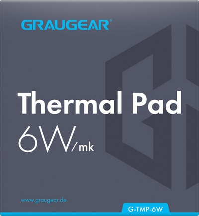 Pad termik GrauGear G TMP 6W, 100 x 100 mm, trashësi 1 mm, gri