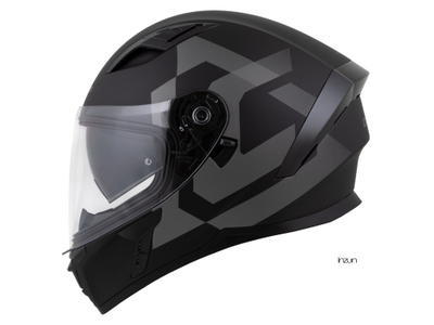Helmetë integrale Cassida Orbit Grind 2026, polikarbonat, vizor dielli, e zezë mat gri