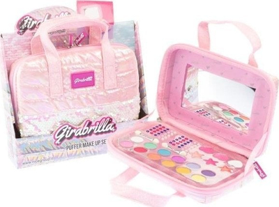 Set grimi për kalamoj Girabrilla Make Up, beauty box me hijëzime edhe lip gloss, rozë, mosha 6+