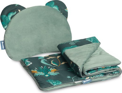 Set karroce Sensillo Velvet Paradise, jastëk edhe batanije, pambuk, për bebe