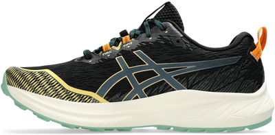 Патики за трејл трчање Asics Fuji Lite 4, дишливо мрежесто горниште, ѓон со добро прилепување, црно зелени