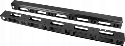 Organizues vertikal kabllosh Lanberg 22U, set 2 copë, për kabinet rack 19", i zi