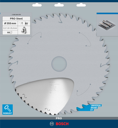 Teh rrethor Bosch Pro Metal Cutting, 355mm, 66T, 25.4mm