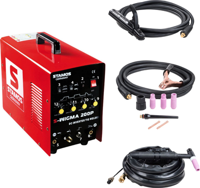 Aparat saldimi Stamos S WIGMA 200P TIG DC MMA, 200A, invertor MOSFET