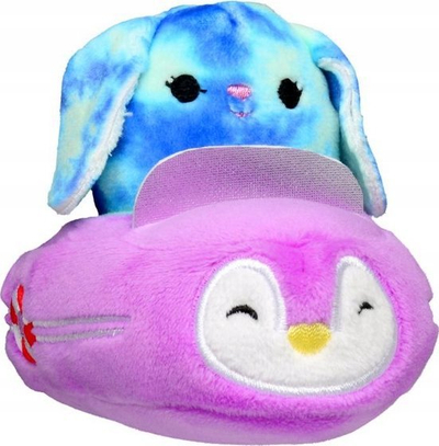 Lodër pelushi Squishville Squishmallows Elena Pallua, mini 2\", me varkë, shumëngjyrëshe