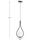 Llambadar tavani Droplet HM7503.11, metal, 23.5x12x147 cm, i zi me glob të bardhë